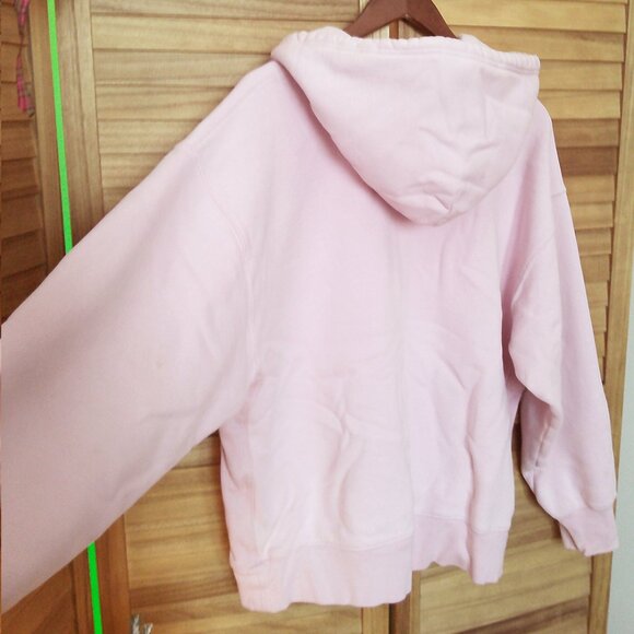 Aritzia TNA Sweatfleece Cozy Fleece Boyfriend Fit Full Zip Up Hoodie Size L $95 - Picture 10 of 13